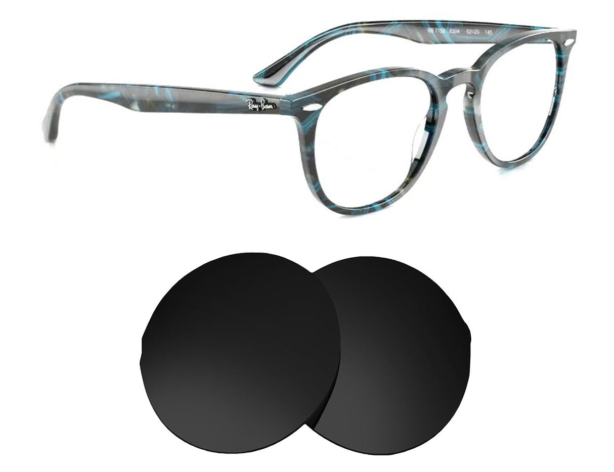 Ray-Ban RB7159 (50mm)-Replacement Lenses-Volcanic Black-Non-Polarized-Seek Optics