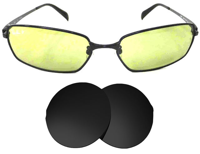 Ray-Ban RB8038 Vintage (59mm)-Replacement Lenses-Volcanic Black-Non-Polarized-Seek Optics