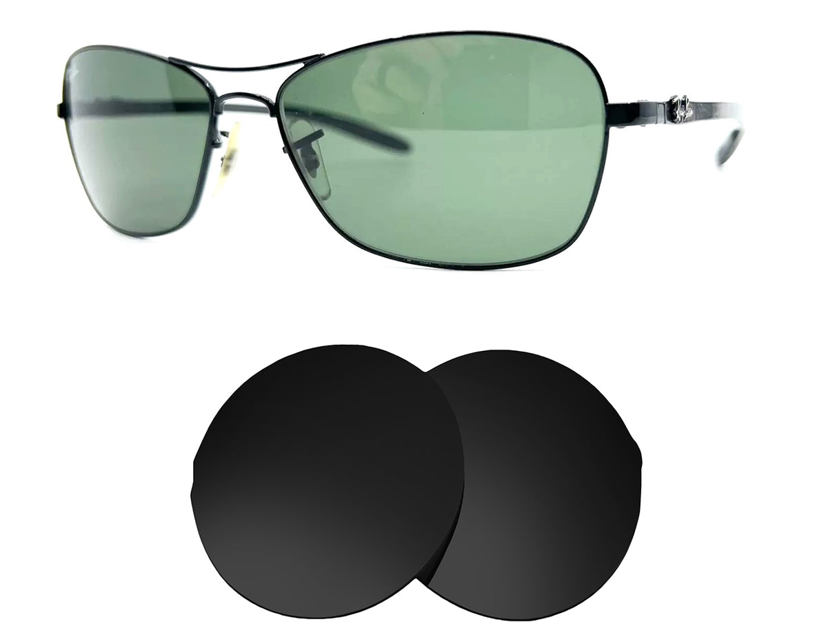 Ray-Ban RB8302 (58mm)-Replacement Lenses-Volcanic Black-Non-Polarized-Seek Optics