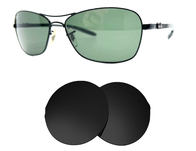 Ray-Ban RB8302 (58mm)-Replacement Lenses-Volcanic Black-Non-Polarized-Seek Optics