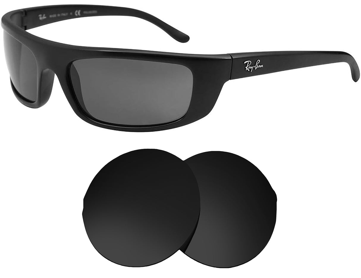 Ray-Ban RB4053 Predator (60mm)-Replacement Lenses-Volcanic Black-Non-Polarized-Seek Optics