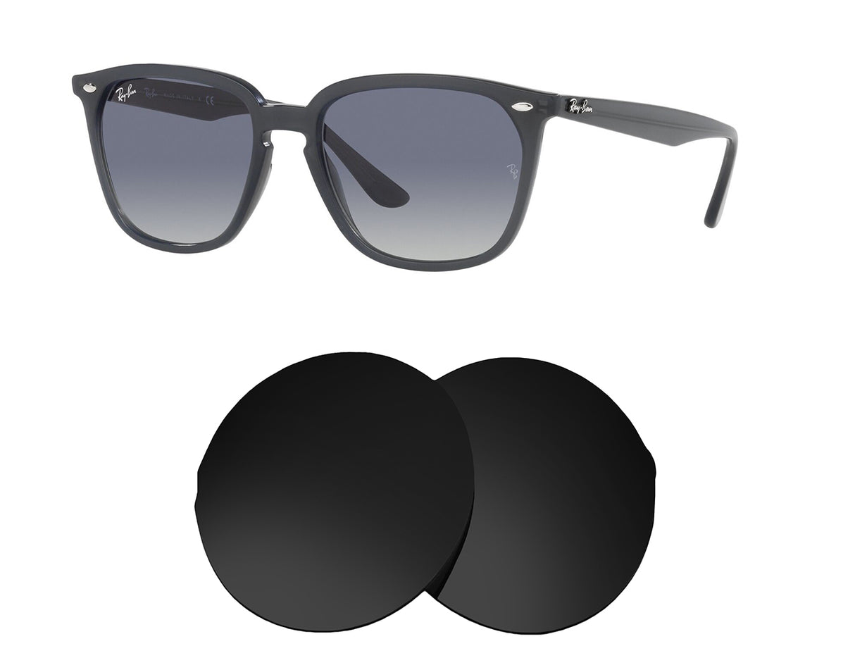 Ray-Ban RB 4362 55mm-Replacement Lenses-Volcanic Black-Non-Polarized-Seek Optics