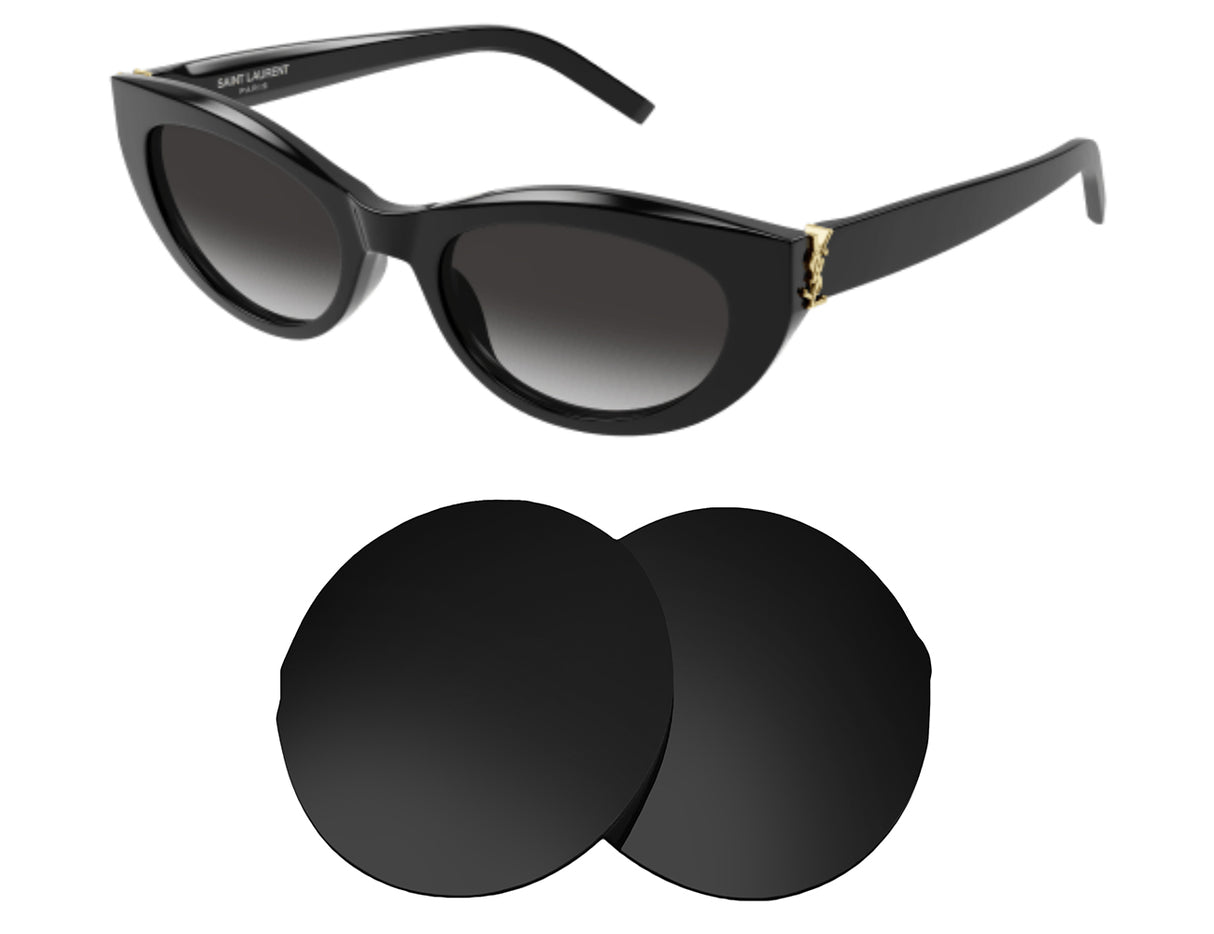 Yves Saint Laurent SLM115-Replacement Lenses-Volcanic Black-Non-Polarized-Seek Optics