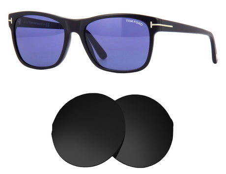 Tom Ford Giulio 57mm-Replacement Lenses-Volcanic Black-Non-Polarized-Seek Optics