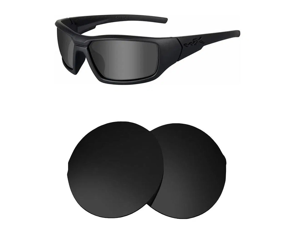 Wiley-X Censor-Replacement Lenses-Volcanic Black-Non-Polarized-Seek Optics