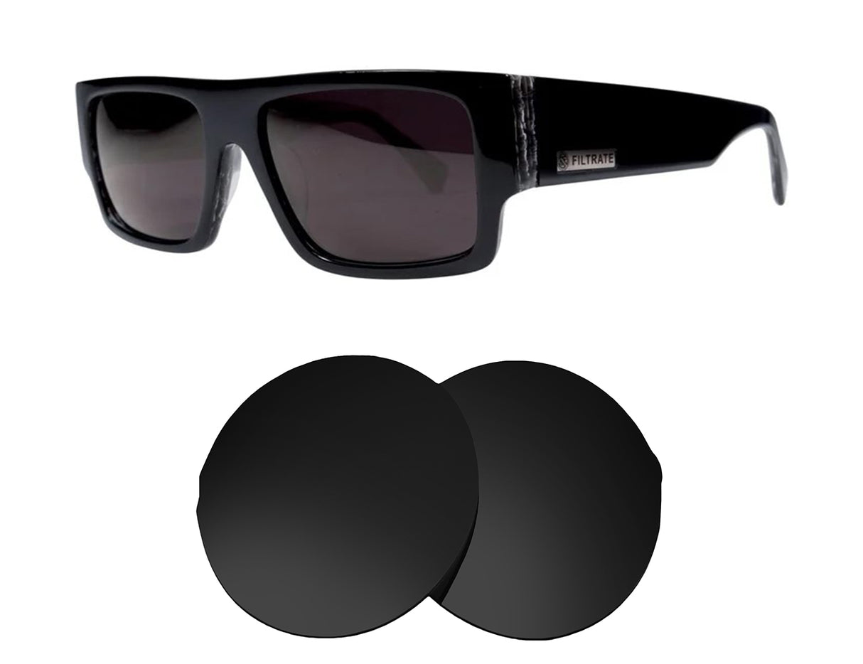 Filtrate Proper-Replacement Lenses-Volcanic Black-Non-Polarized-Seek Optics