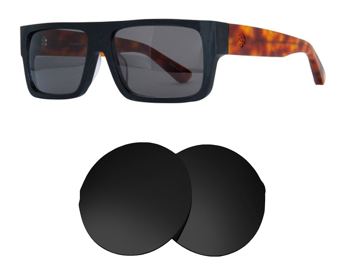 Filtrate Sushi-Replacement Lenses-Volcanic Black-Non-Polarized-Seek Optics