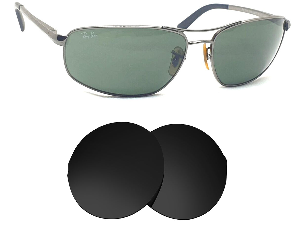 Ray-Ban RB3360 (59mm)-Replacement Lenses-Volcanic Black-Non-Polarized-Seek Optics