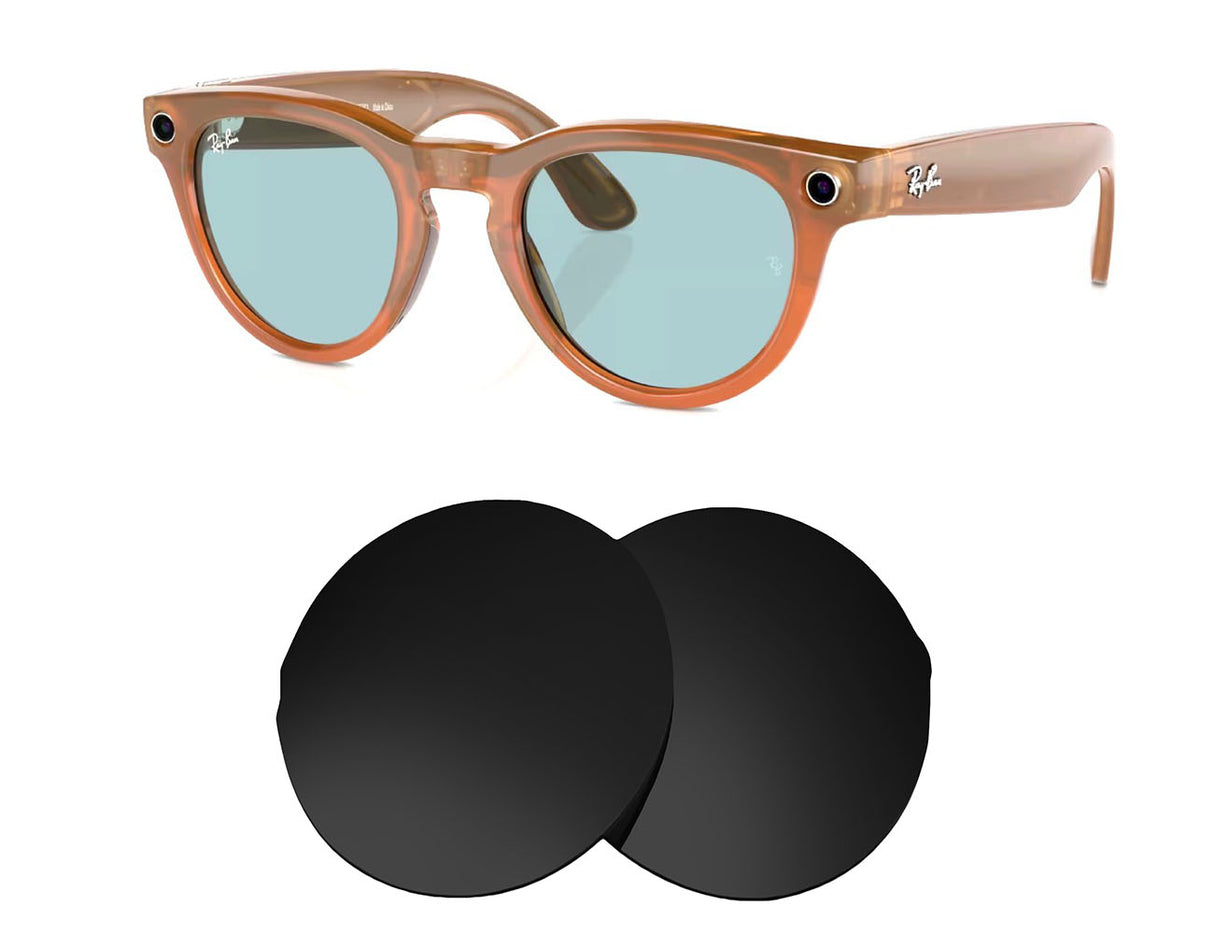 Ray-Ban RW4009 Meta Headliner Story 50mm-Replacement Lenses-Volcanic Black-Non-Polarized-Seek Optics