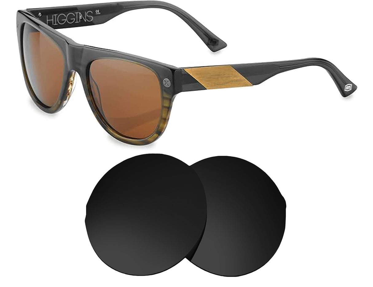 100% Higgins-Replacement Lenses-Volcanic Black-Non-Polarized-Seek Optics