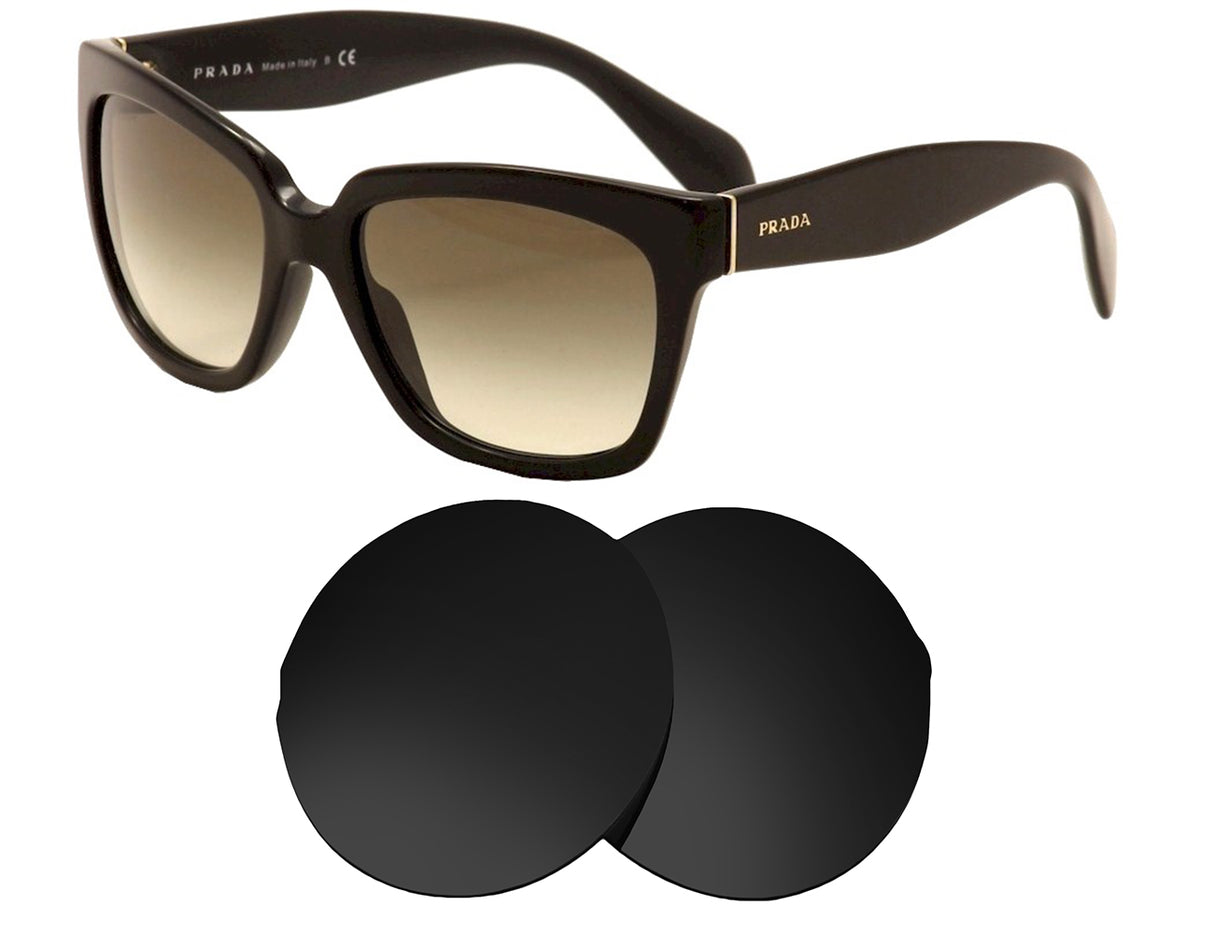 Prada SPR07P-Replacement Lenses-Volcanic Black-Non-Polarized-Seek Optics