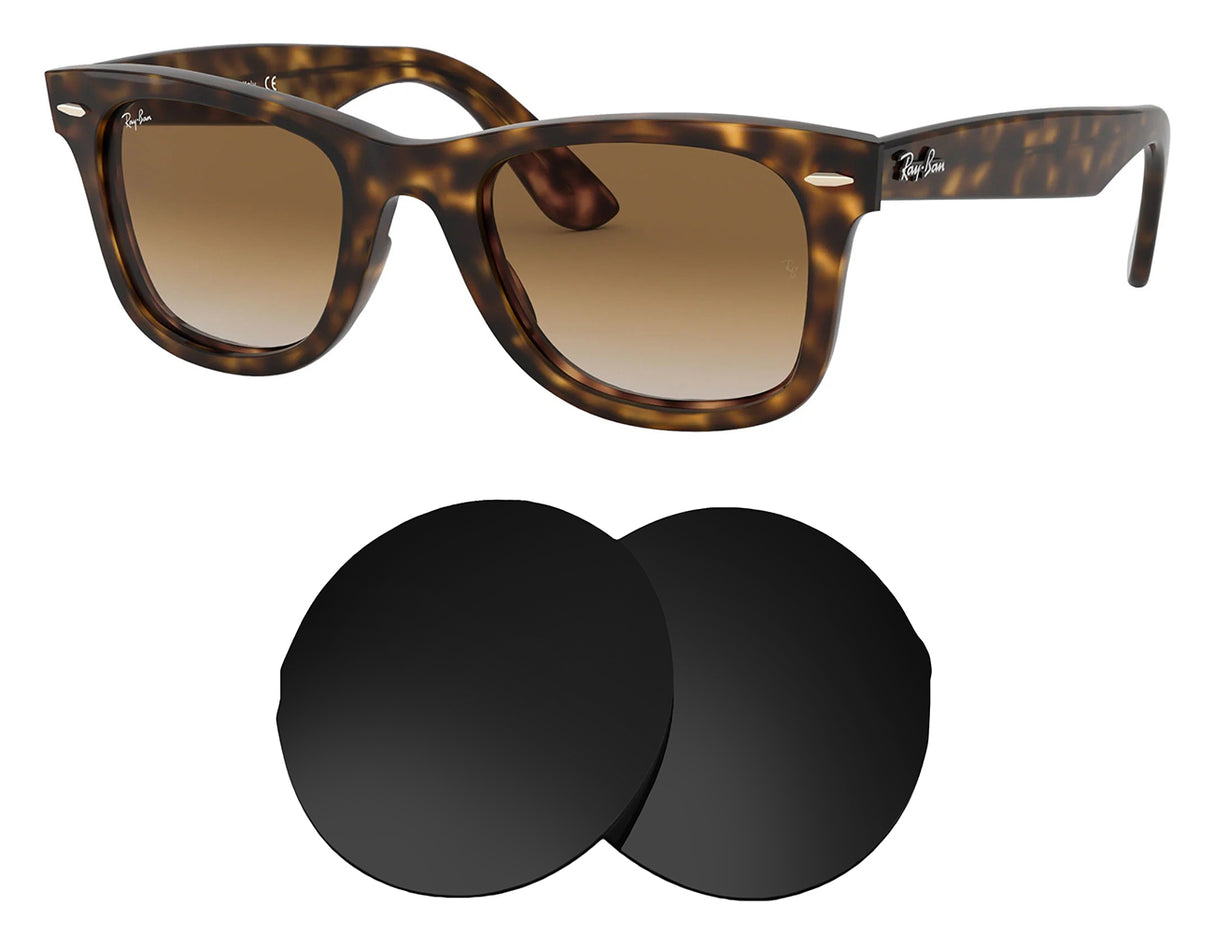 Ray-Ban Wayfarer Ease RB4340 50mm-Replacement Lenses-Volcanic Black-Non-Polarized-Seek Optics