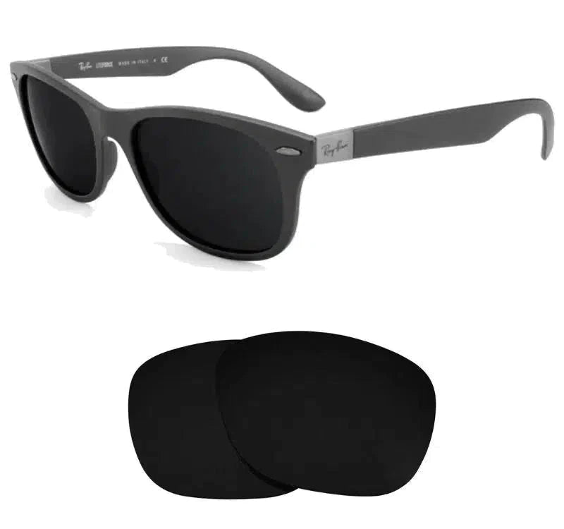 Ray-Ban New Wayfarer Liteforce RB4207 52mm-Replacement Lenses-Volcanic Black-Non-Polarized-Seek Optics