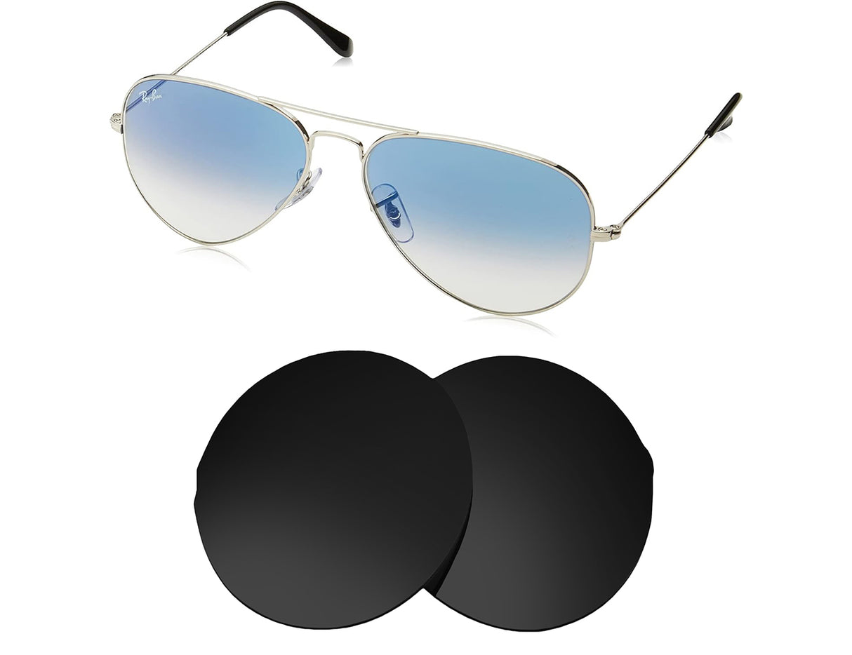 Ray-Ban Aviator RB3025 58mm-Replacement Lenses-Volcanic Black-Non-Polarized-Seek Optics