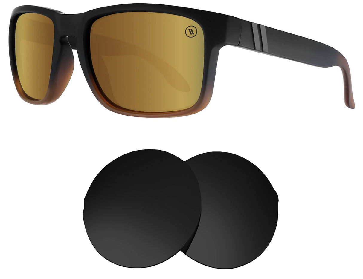 Blenders Gold Punch-Replacement Lenses-Volcanic Black-Non-Polarized-Seek Optics