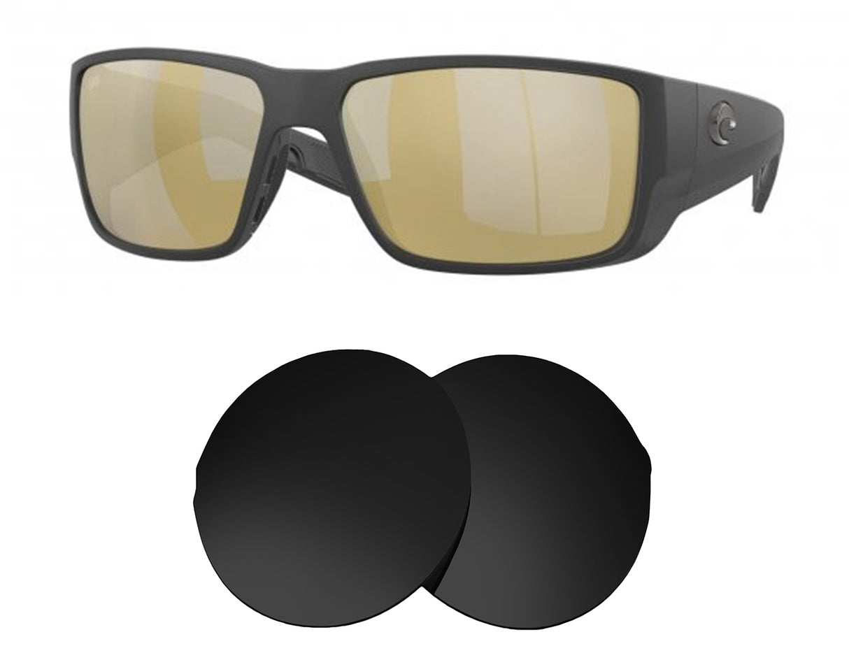 Costa Del Mar Tuna Alley Pro-Replacement Lenses-Volcanic Black-Non-Polarized-Seek Optics