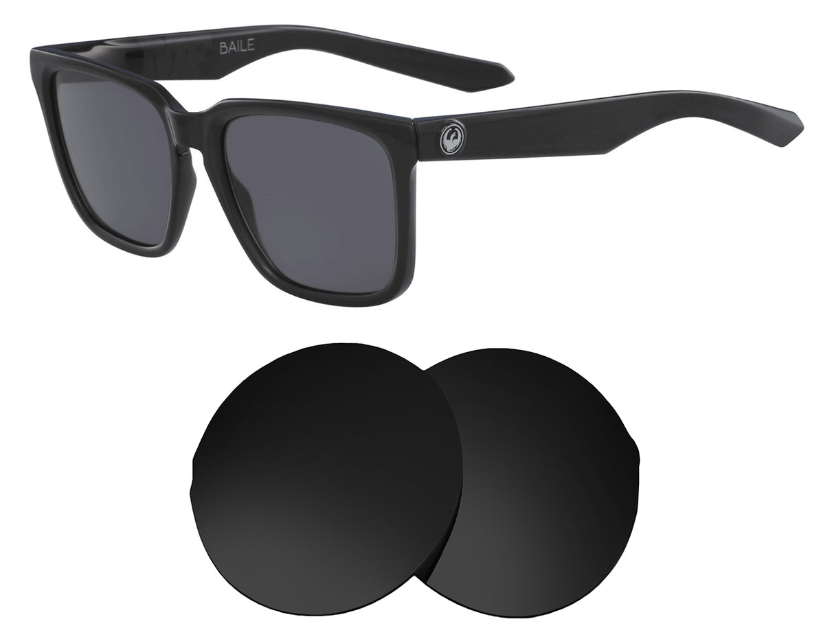 Dragon Baile XL-Replacement Lenses-Volcanic Black-Non-Polarized-Seek Optics