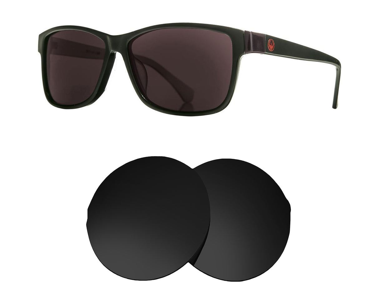 Dragon Exit Row-Replacement Lenses-Volcanic Black-Non-Polarized-Seek Optics