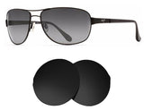 Maui Jim Sand Island MJ253-Replacement Lenses-Volcanic Black-Non-Polarized-Seek Optics