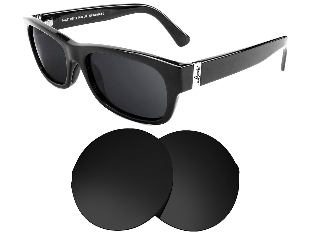 Maui Jim Dive Deep MJ242-Replacement Lenses-Volcanic Black-Non-Polarized-Seek Optics