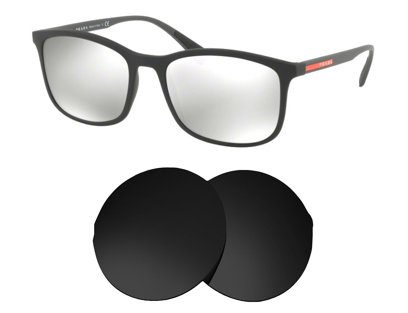 Prada SPS 01T Replacement Lenses by Seek Optics - Polarized & UV