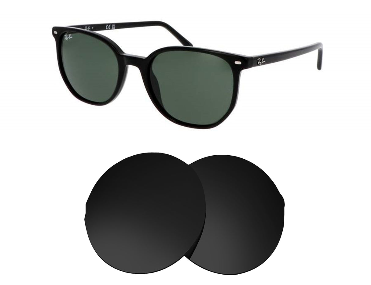 Ray-Ban Elliot RB2197 50mm-Replacement Lenses-Volcanic Black-Non-Polarized-Seek Optics
