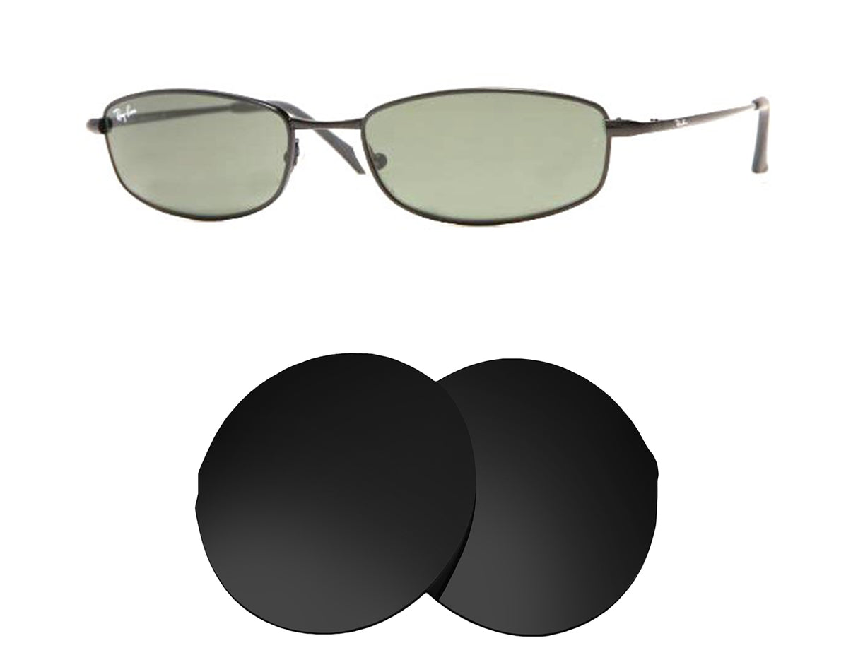 Ray-Ban New Sleek RB3198 55mm-Replacement Lenses-Volcanic Black-Non-Polarized-Seek Optics