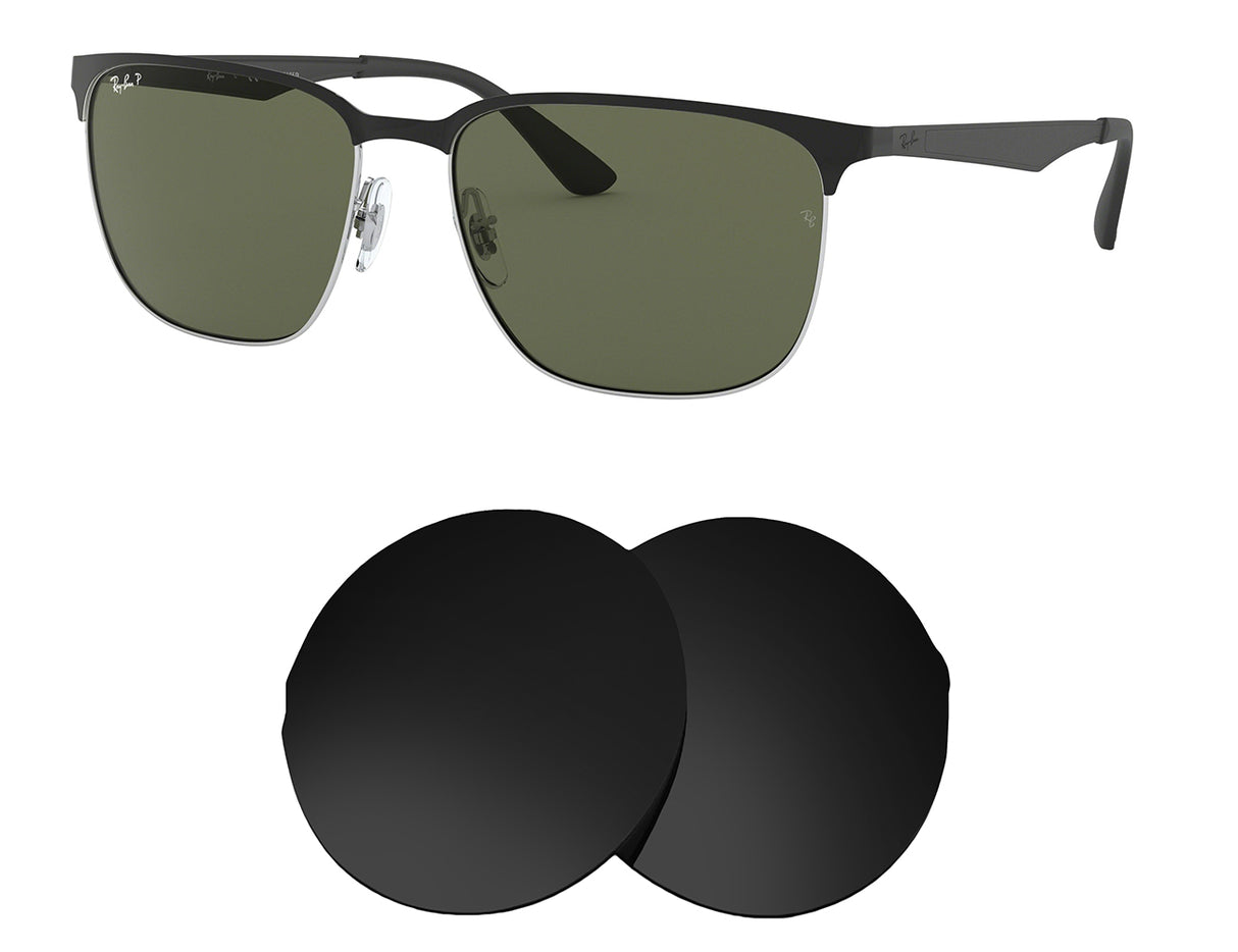 Ray-Ban RB3569 59mm-Replacement Lenses-Volcanic Black-Non-Polarized-Seek Optics