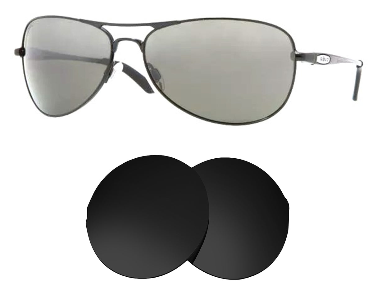 REVO Transom Titanium RE8003-Replacement Lenses-Volcanic Black-Non-Polarized-Seek Optics