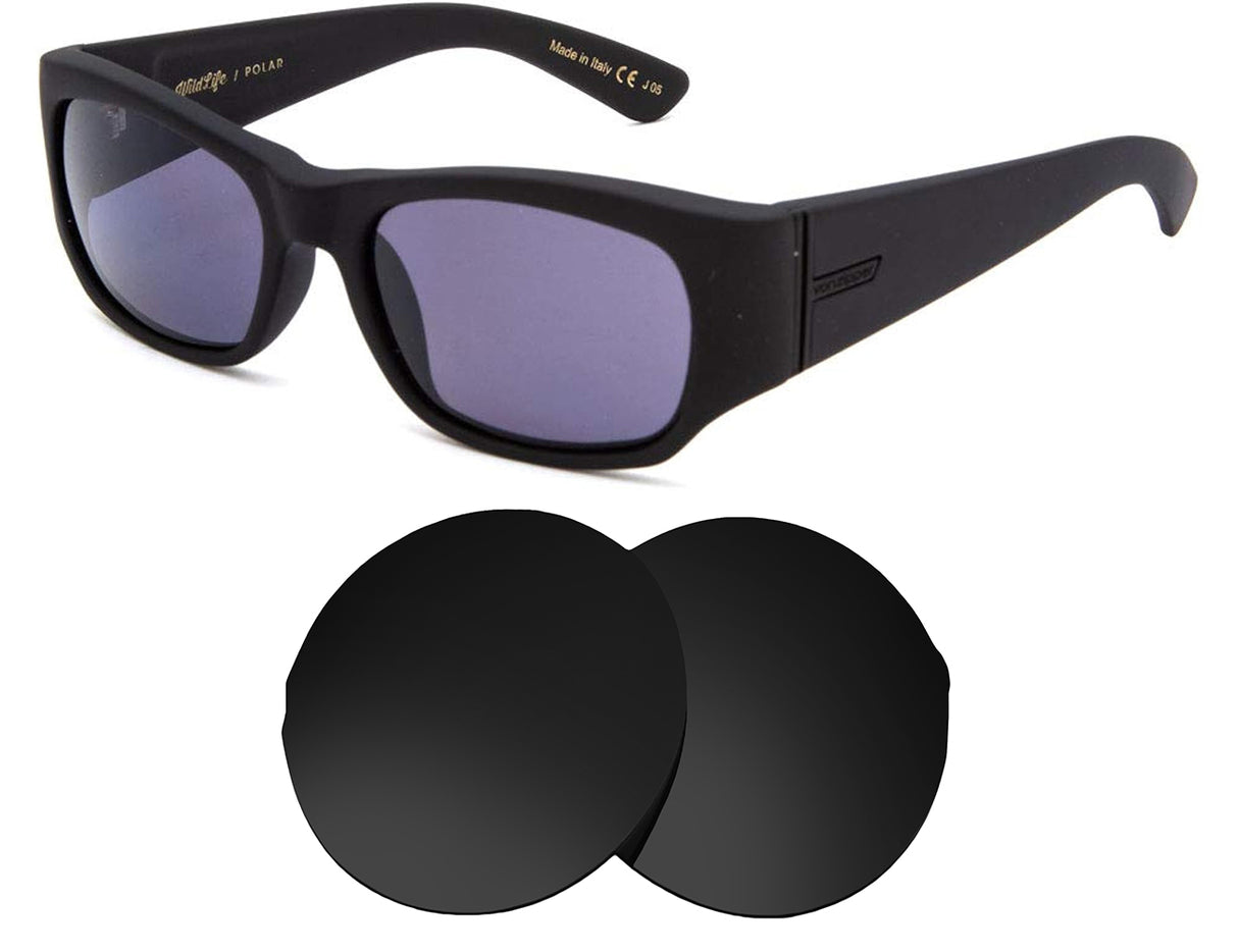 VonZipper Juvie-Replacement Lenses-Volcanic Black-Non-Polarized-Seek Optics