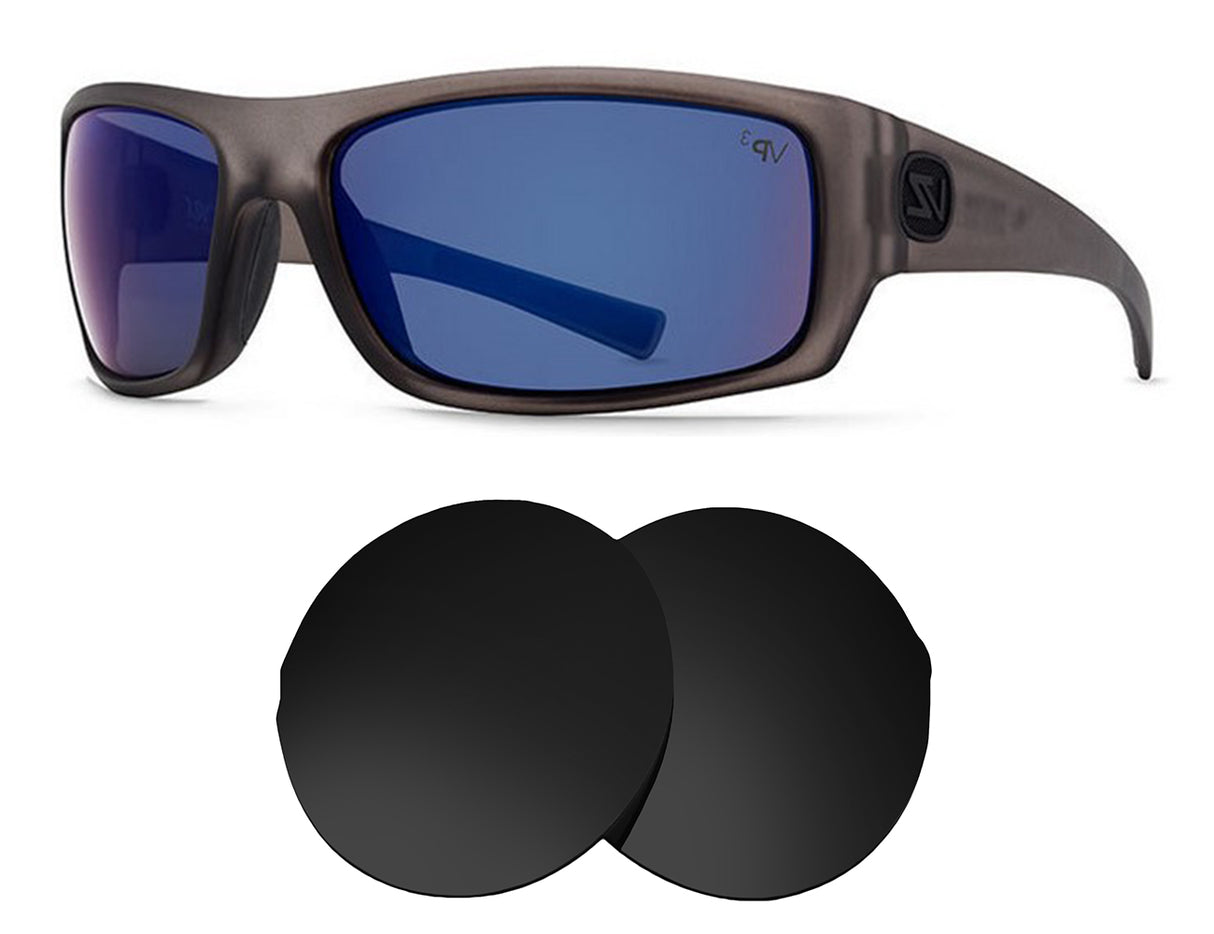 VonZipper Scissorkick-Replacement Lenses-Volcanic Black-Non-Polarized-Seek Optics