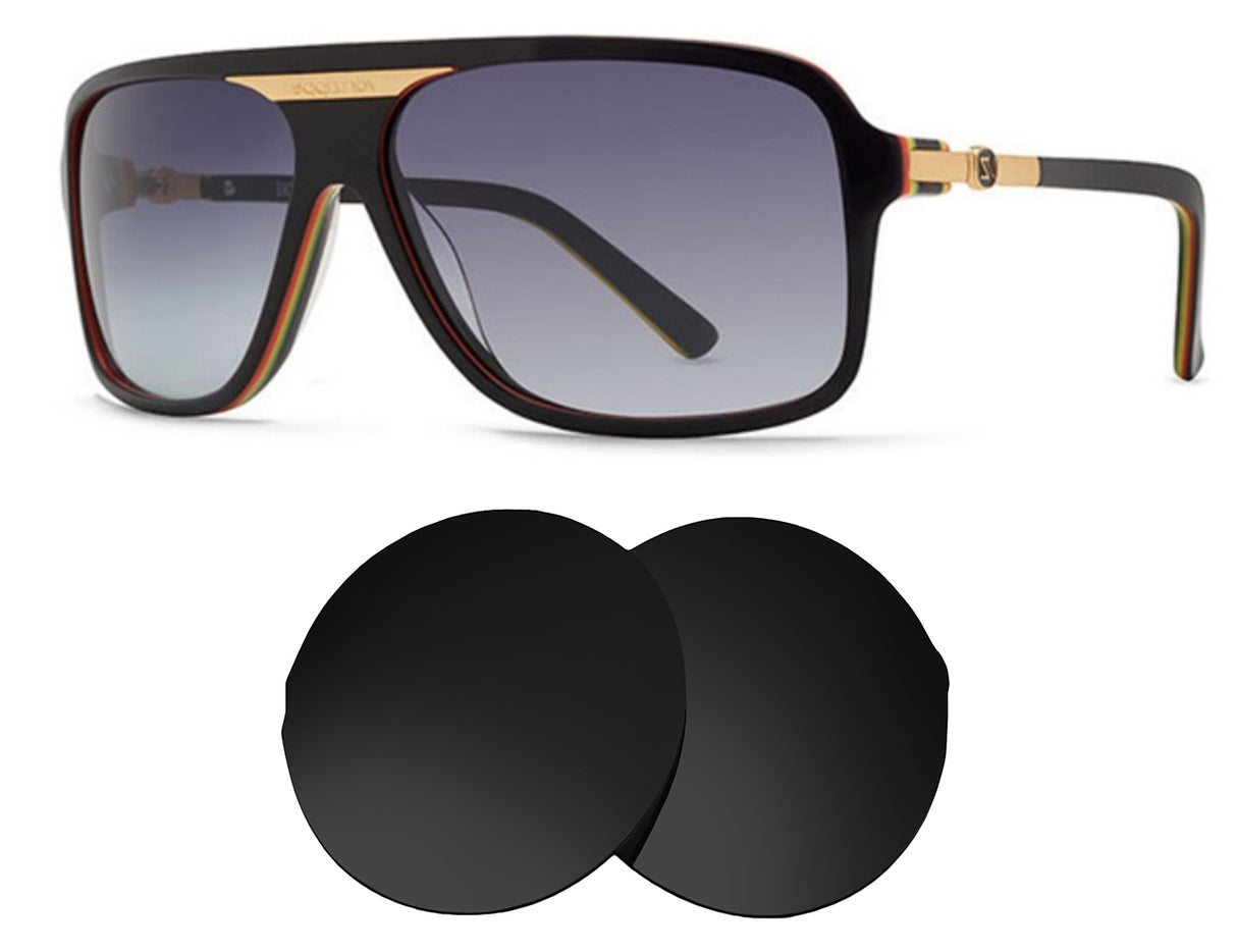 VonZipper Stache-Replacement Lenses-Volcanic Black-Non-Polarized-Seek Optics
